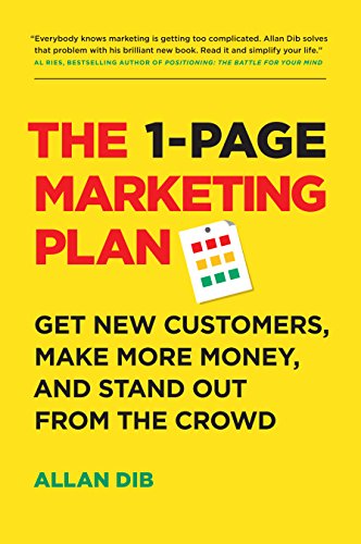 The 1-Page Marketing Plan by Allan Dib book cover