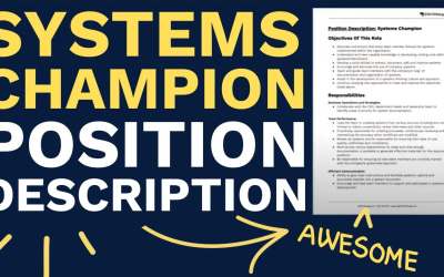 Systems Champion Job Description: What the Role Looks Like in Practice