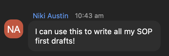 Attendee feedback