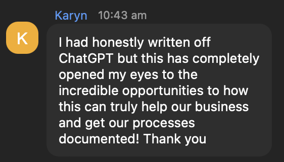 Attendee feedback