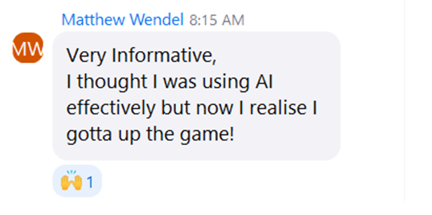 Attendee feedback