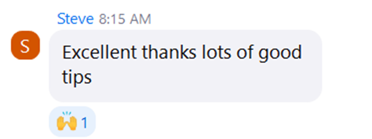 Attendee feedback