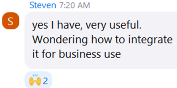 Attendee feedback