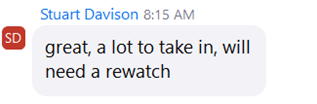 Attendee feedback